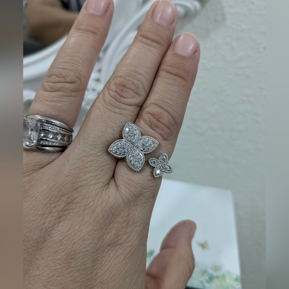 Alhambra Silver Plated Open Ring - image 2